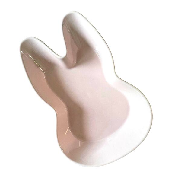 ZRIKE Bunny Shaped Baker 12in Pink Ceramic Spring Easter NEW - Picture 4 of 10